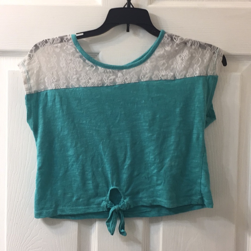 Teal/Green crop top